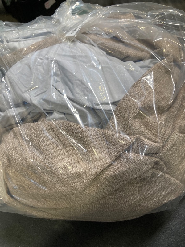Photo 1 of 70 Inch Wide Blackout Curtains 84 Inches Long Memory Trained Pinch Pleated Room Darkening Thermal Linen Textured Two Layer Extra Wide Drapes for Living Room Sliding Door Burlywood Birch 1 Panel