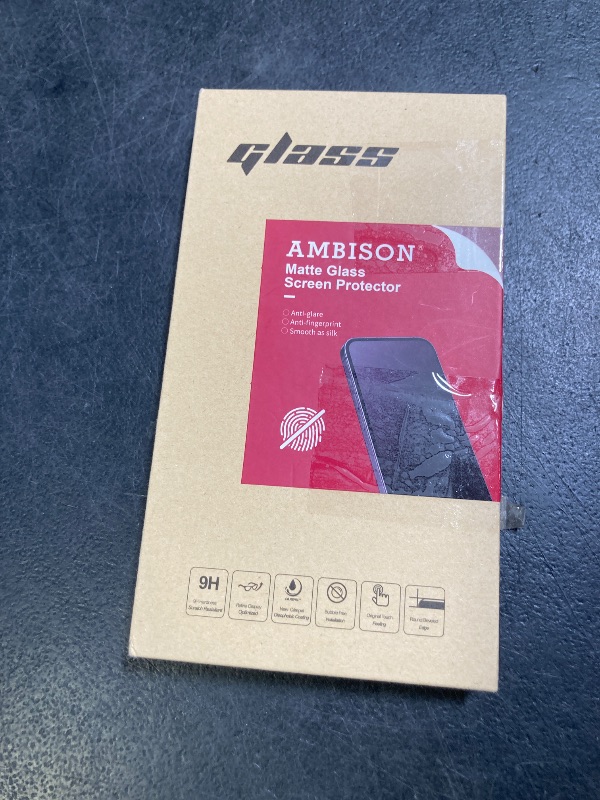 Photo 1 of Ambison 2 Pack Matte Screen Protector for iPhone 17 Pro Max 6.9inch 2025 Tempered Glass, ,Scratch Resistance Military Grade, Anti Glare & Anti Fingerprint, No Bubbles, Smooth as Silk, Easy Installation Frame