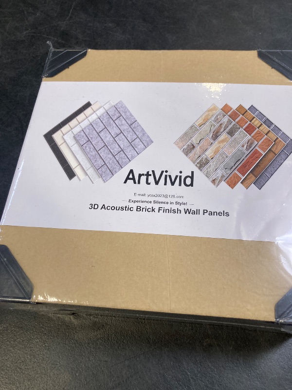 Photo 1 of 12Pack Acoustic Panels, Self-Adhesive 3D Brick Pattern Sound Proof Panels for Walls, Decorative Sound Dampening Wall Panels for Recording Studios, Offices, Home, 12"×12"×0.4", Black