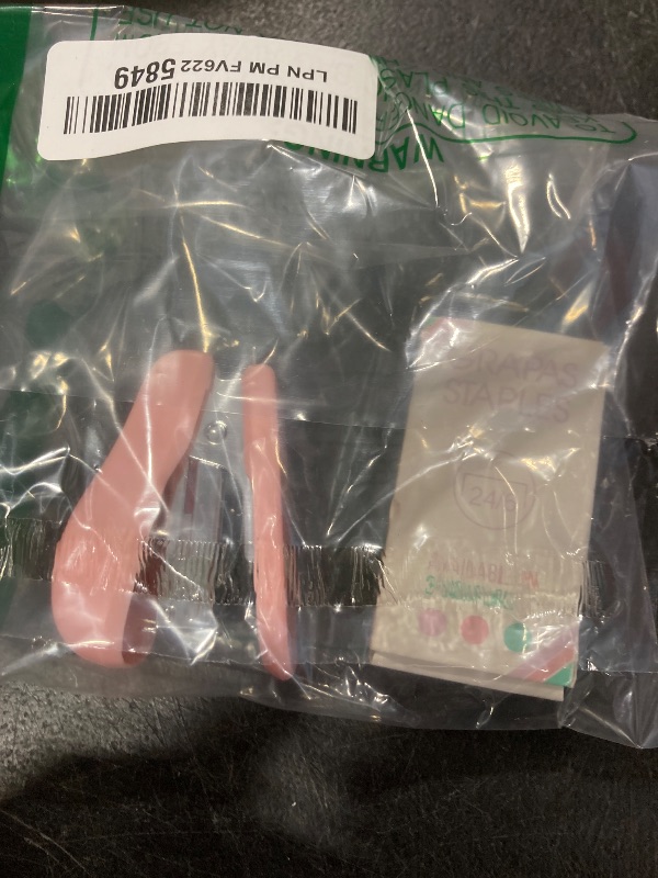 Photo 1 of Aacehlh Mini Desktop Stapler Set,20 Sheet Capacity,Includes Built-in Staple Remover and 750PCS No.12 Staples,Small Cute Stapler for Office and School Supplies (Pink)