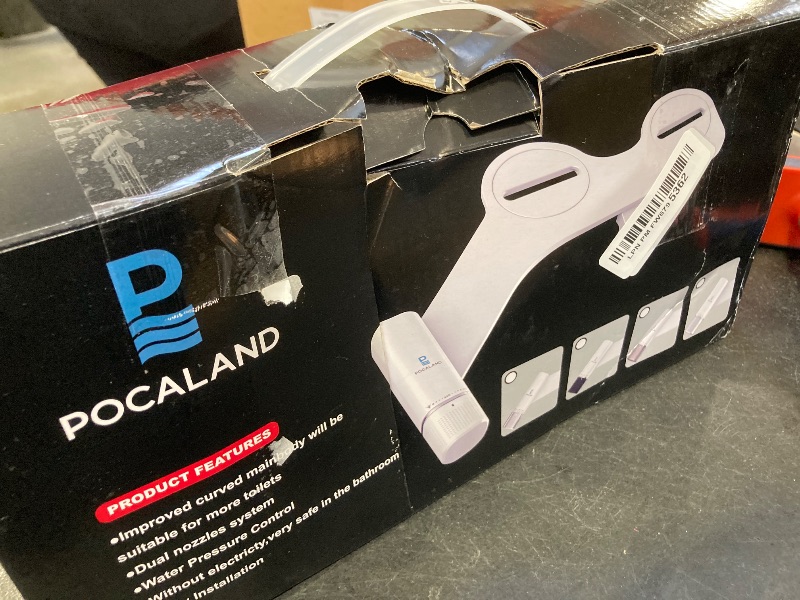 Photo 1 of Ultra-Slim Bidet Attachment, Posterior&Feminine Wash-(Retractable Dual Nozzles), Non-Electric Bidet Attachment for Toilet Seat, Adjustable Fresh Cold Water Pressure, Stainless Steel Inlet (White)