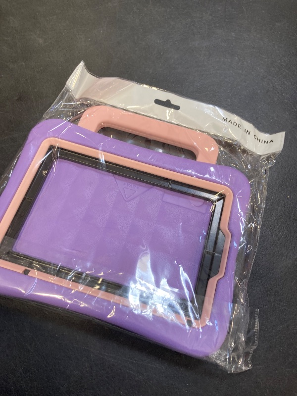 Photo 1 of Kids Case for iPad Mini 7 (A17 Pro) 2024 /iPad Mini6 2021, Light Weight Heavy Duty/Shockproof/Drop Proof with Handle/Kickstand, Child Friendly Cover for iPad Mini 7th/6th Gen 8.3inch (Purple Pink)