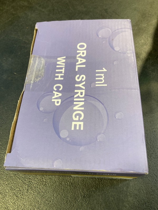 Photo 1 of 50 Pcs 1ml Syringes with Caps Oral Dispenser Individually Sterile Warpped for Medicine Dropper, Colostrum Collect Feeding Pets, Liquid