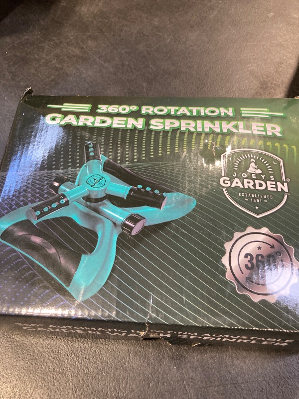 Photo 1 of Joeys Sprinkler for Yard, Rotating Garden Sprinkler for Large Area Coverage, Lawn and Yard Sprinklers (Green)