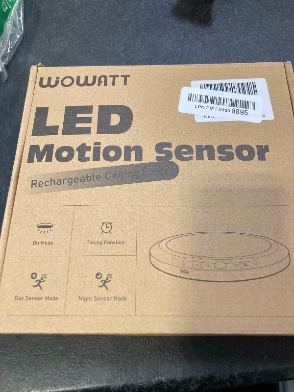 Photo 1 of wowatt 10000mAh Rechargeable Ceiling Light with Remote, 3 Color Temperatures & Brightness Dimmable, Wireless Ceiling Light with Magnetic Design, Battery Ceiling Light for Shower Hallway Pantry(2 Pcs)