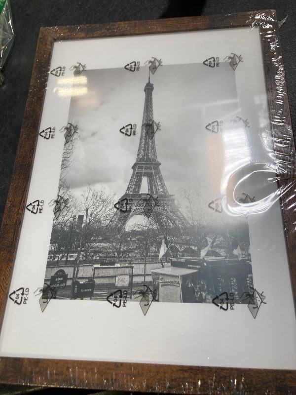 Photo 1 of QOTIB A4 Picture Frame 8.3x11.7 inch for Wall Hanging or Tabletop, Wood 8.3 x 11.7 Frame Photo Frame for Wall Horizontally or Vertically, Deep Brown, 1 Pack