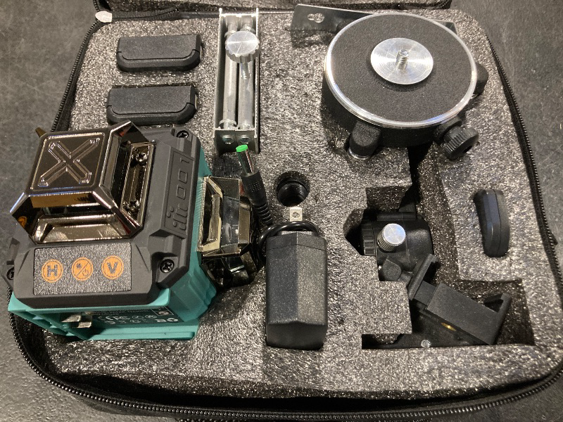 Photo 1 of 16 Lines Laser 360 Level Self Leveling, 4x360° Professional 4D Green Cross Line laser Level for Construction and Picture Hanging with 2 Batteries,Magnetic Bracket & Remote Control