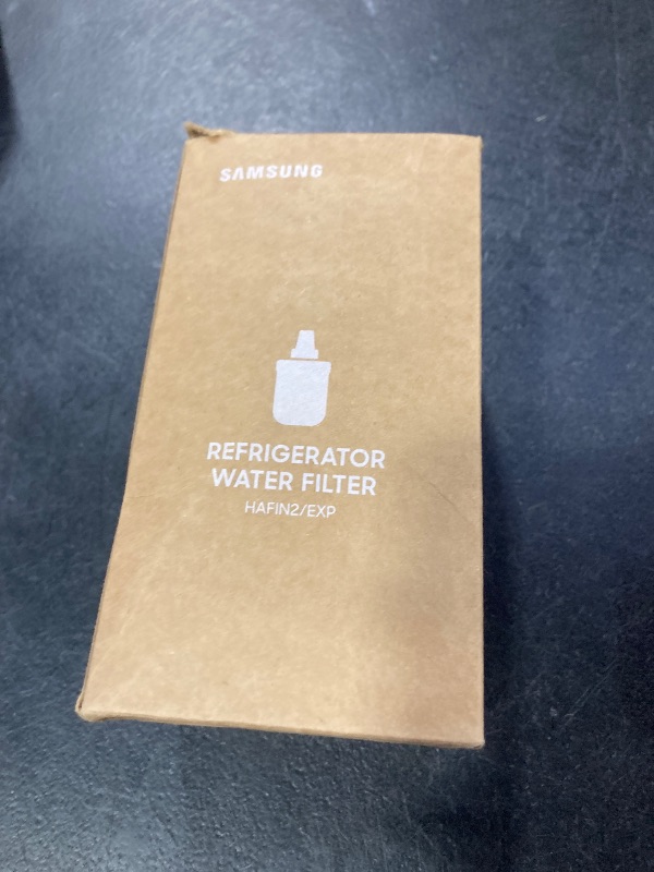 Photo 1 of Samsung HAFCU1/XAA Genuine Refrigerator Water Filter, Reduces 99% of Harmful Contaminants for Clean, Clear Drinking Water, 6-Month Life, Easy Install, Pack of 1