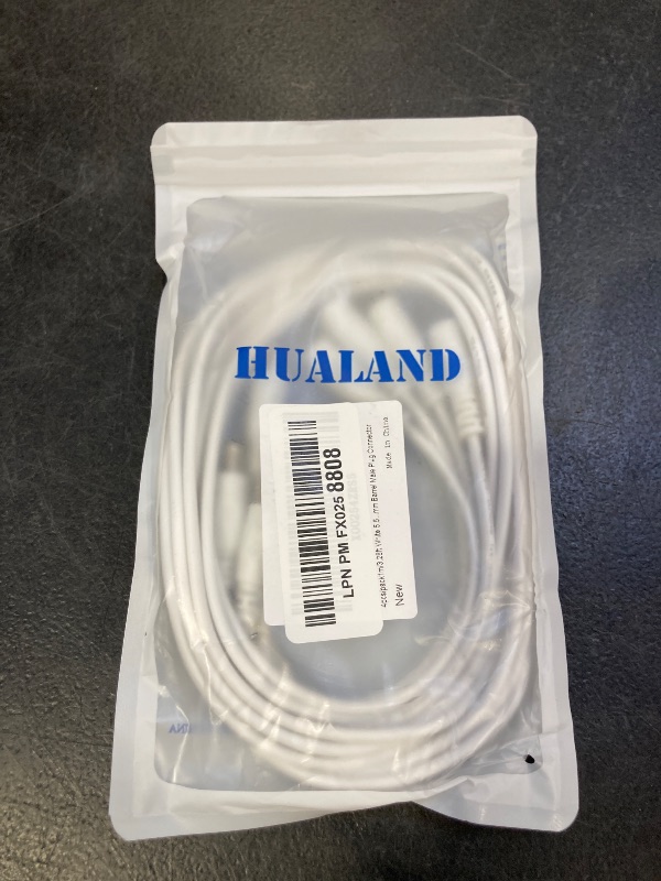Photo 1 of HUALAND 4pcs/pack1m/3.28ft White 5.5mm x 2.5mm DC Plug Extension Cable DC Extension Cable Cord with Male to Female 5.5mm x 2.5mm Connectors DC Power 12V 5.5mm x 2.5mm Barrel Male Plug Connector