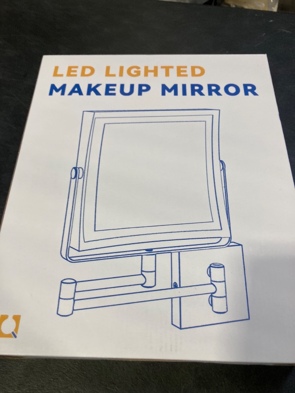 Photo 1 of Ruacq Rechargeable Wall Mounted Makeup Mirror with Lights, Double Sided 1X/10X Magnifying Vanity Mirror with 3 Color Lighting, Touch Screen Dimmable, 360° Rotation Extension Foldable Arm(Matte Black)