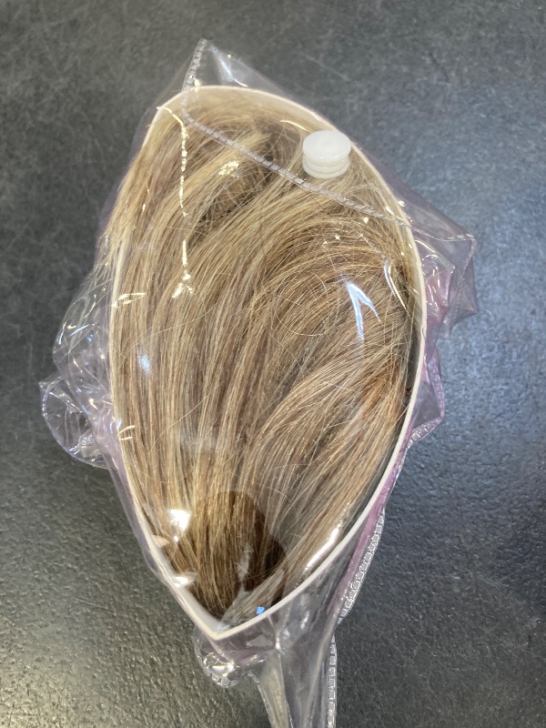 Photo 1 of RUWISS Claw Clip Short Human Hair Ponytail Extension with Bendable Metals for DIY Styles Straight Messy Bun Hair Piece for Women Hairpieces for Daily Wear, 9 Inch 4/613#