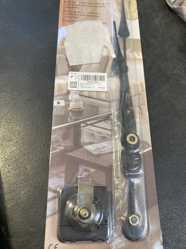 Photo 1 of Hicarer High Torque Quartz Long Shaft Clock Mechanism Replacement with 12 Inch Long Spade Hands Clock Movement Replacement Motor for DIY