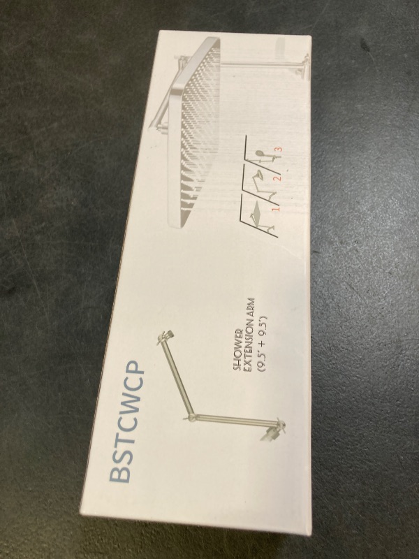 Photo 1 of 19 Inch Shower Head Extension Arm, Upgrade Flexible Height & Angle Adjustable Shower Arm Extender with Lock Joint, G1/2 Universal Connection for Rain & Handheld Shower Head (Chrome, 19)