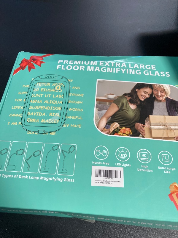 Photo 1 of 30X 10X Extra Large Floor Magnifying Glass with Light and Stand,7-inch Adjustable Height Floor Magnifying Lamp,2 in 1 Lighted Magnifiers for Close Work, Sewing,Crafts,Hobbies,Reading,Black