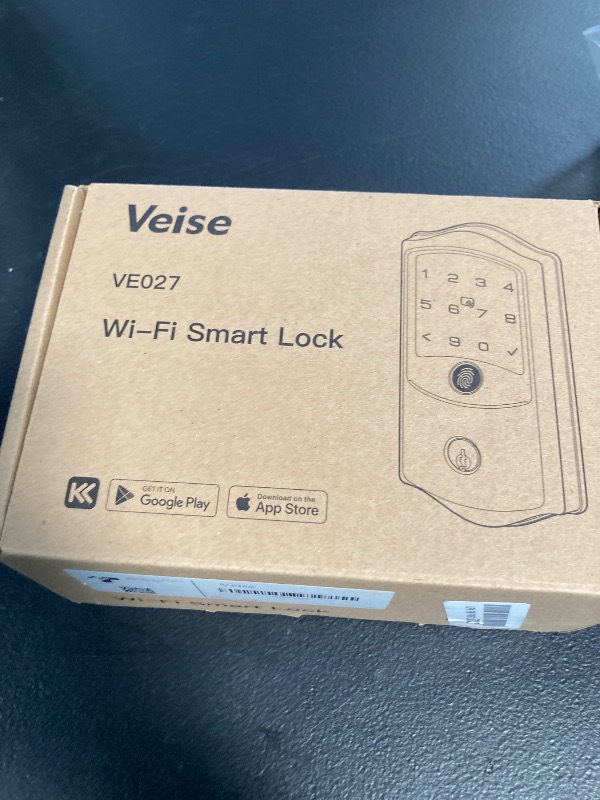 Photo 1 of Veise VE027 Built-in Wi-Fi Smart Lock, Fingerprint Keyless Entry Front Door Lock, App Remote & Voice Control, No Hub Needed, Touchscreen Keypad Deadbolt, IP65 Waterproof, BHMA Grade 3, Satin Nickel