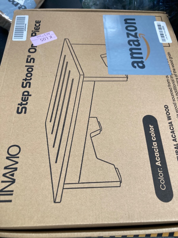 Photo 1 of TINAMO 5” Wood Step Stool, Acacia Wooden Stools (No Assembly Required)- 500 LBS Capacity Small Step Stool, Bed Steps for High Beds for Adults - Small Wooden Stool for Handicap, Elderly, Seniors, Home