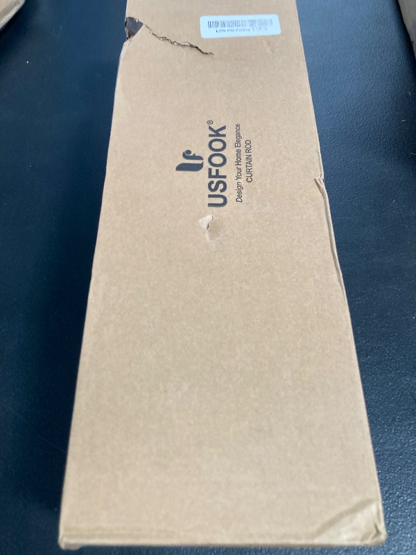 Photo 1 of 2 Pack Adjustable Curtain Rods for Windows, USFOOK 7/8 inch Antique Silver Curtain Poles 32 to 58 inch with Brackets, Splicing Decorative Drapery Rods with Square End