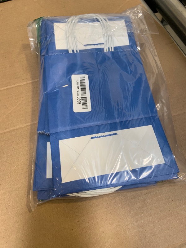 Photo 1 of 32 Pack Paper Gift Bags with Handles, 5.8"×3.2"×8.25" Party Favor Bags, Small Goodie Bags Bulk for Birthday, Crafts, Wedding, Party Supplies (Jewelry Blue)