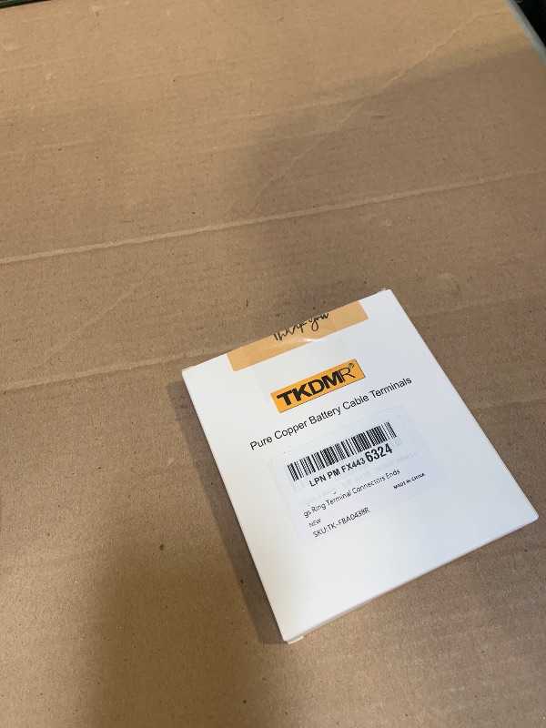 Photo 1 of 10pcs 4 Awg - 3/8" (M10) TKDMR Wire Lugs Ring Terminal Connectors Ends, UL Listed Heavy Duty for Battery Cable Lug Wire Electrical Eyelets with 3:1 Dual Wall Adhesive Heat Shrink