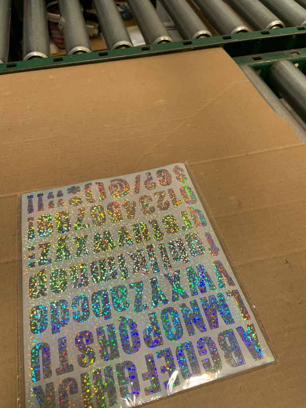 Photo 1 of 1944 Pcs 24 Sheets Glitter Letters Stickers Rhinestone Sparkly Iridescent Holographic Waterproof Vinyl Bling Alphabet Number Self Adhesive Decal Stickers for Scrapbook Water Bottles(Glitter Silver)