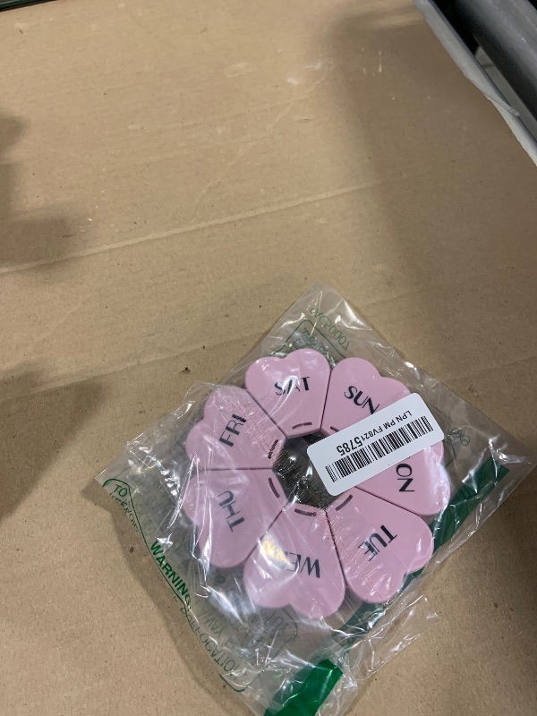 Photo 1 of MOLN HYMY Large Weekly Pill Organizer, Girly Pill Box 7 Day, Purple Pink Daily Vitamin Holder for Fish Oil/Medicine/Supplements