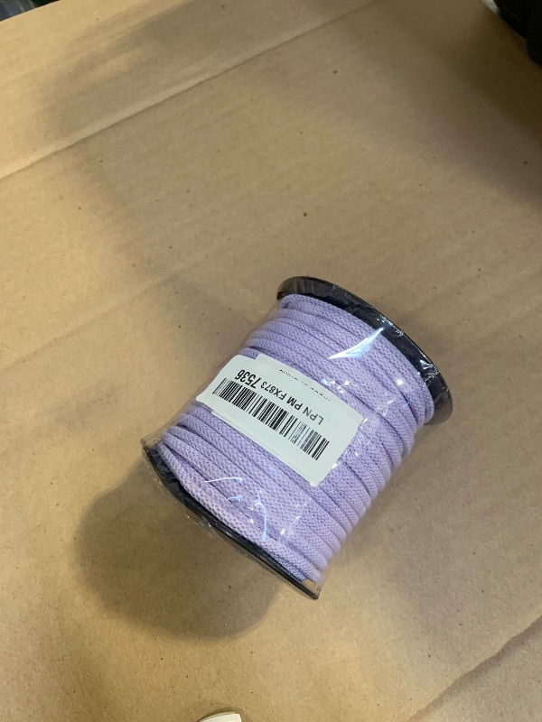 Photo 1 of 5/32 inch Lavender Polyester Cord-4mm Braided Macrame Rope-99ft-Soft Low Elasticity Twisted String for Bracelet, Drawstring Bags, Hats, Lanyards, Crochet, Hanging, Jewelry Making & DIY Crafts