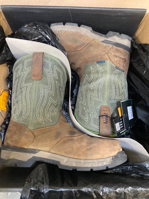 Photo 1 of Ariat Rebar Flex Western Waterproof Composite Toe Work Boot – Men’s Leather Boots Size 7.5