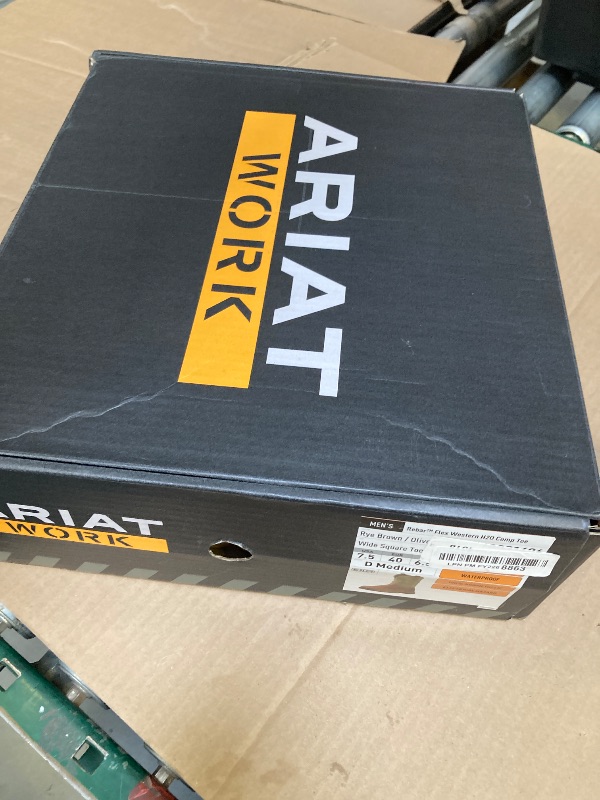 Photo 1 of Ariat Rebar Flex Western Waterproof Composite Toe Work Boot – Men’s Leather Boots Size 7.5