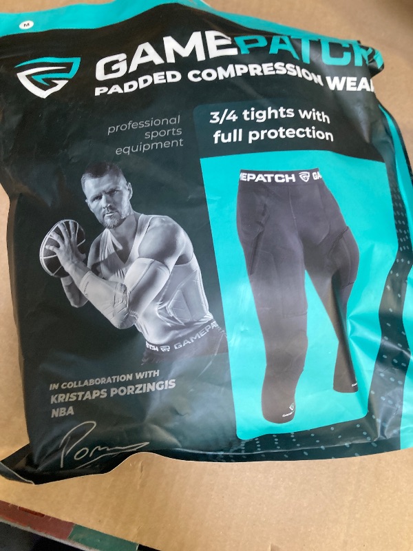 Photo 1 of Gamepatch 3/4 Tights with Full Protection | Shock Absorbing Technology for Knees Thighs Hips | Men Women Kids, Black, Size M
