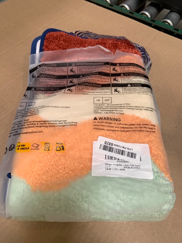 Photo 1 of DEXI Bathroom Rug Washable, 17x30 Non Slip Bath Mat Absorbent, Soft Plush Microfiber Bathmat Quick Dry for Shower Floor, Colorful