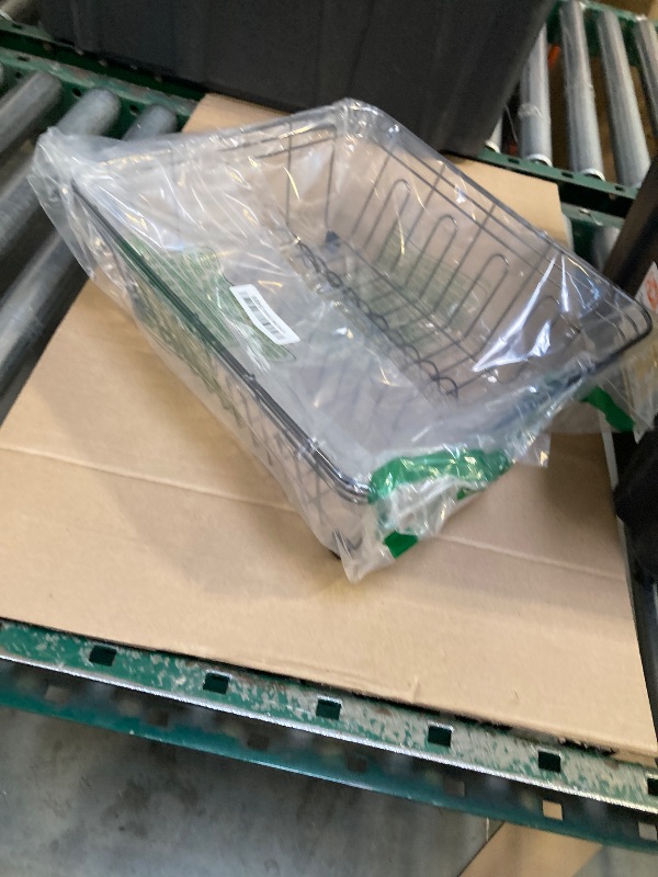 Photo 1 of Oggi Compact Dish Drying Rack - Black Steel Drainer, Racks for Kitchen Counter, Durable Coated Steel Kitchen Dryer with Cutlery Holder