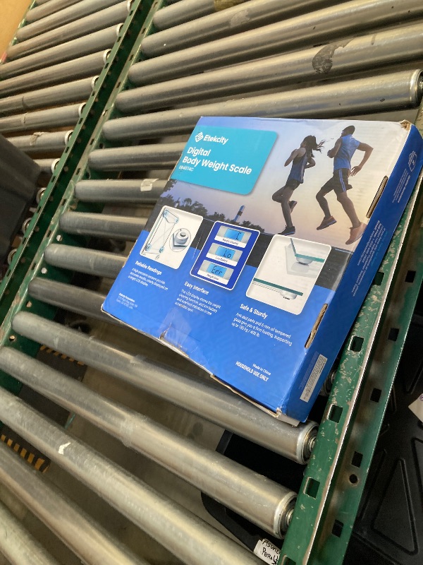 Photo 1 of Etekcity Digital Body Weight Bathroom Scale, Large Blue LCD Backlight Display, High Precision Measurements,6mm Tempered Glass, 400 Pounds