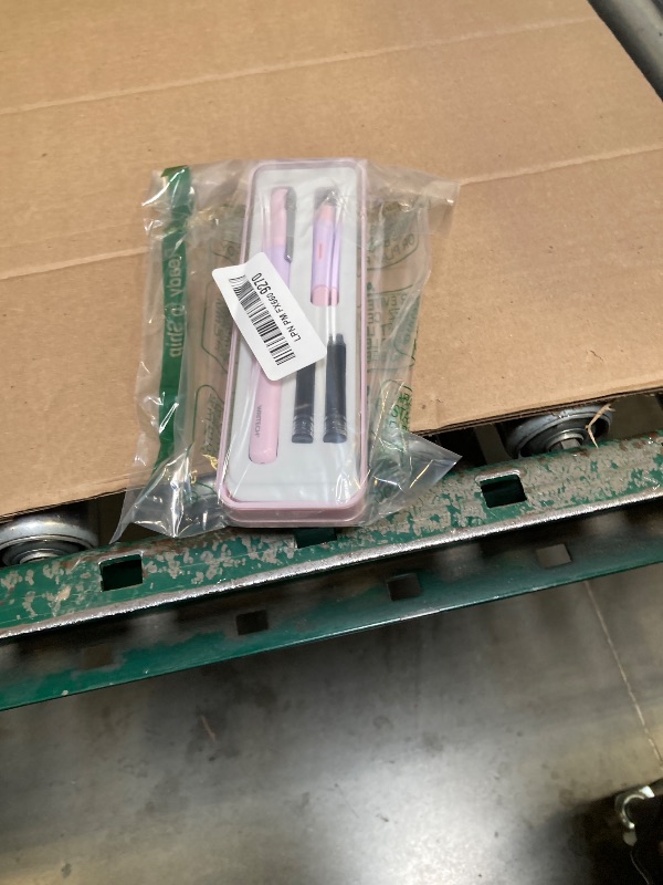 Photo 1 of WRITECH Fountain Pen Soft Grip: Fine Nib Black Ink Pen with 3 Ink Cartridges and 1 Replacement Nib Set Smooth Writing for Journaling Calligraphy Gift (Pink)