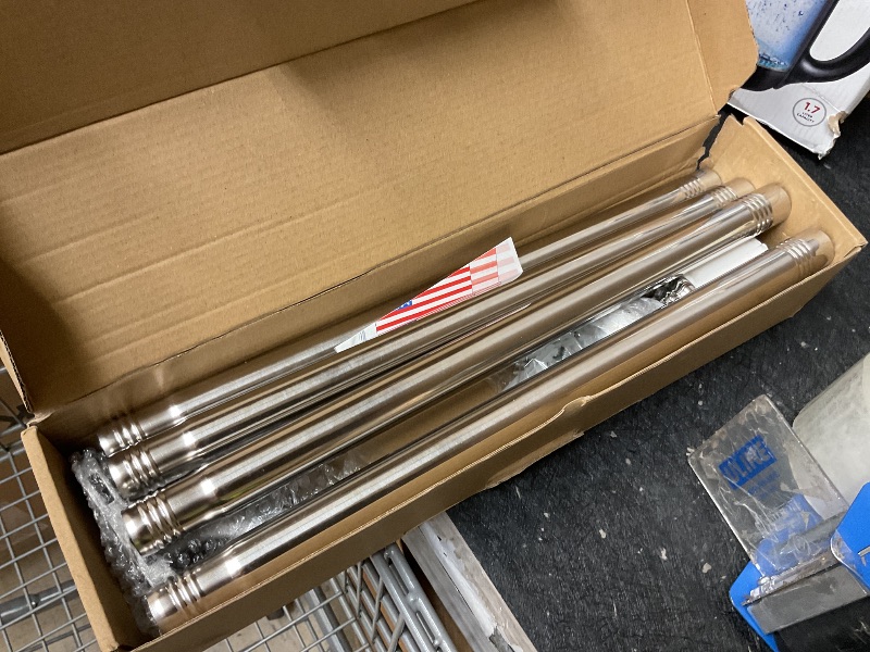 Photo 1 of Anovo Flag Pole Kit- Stainless Steel 6 FT Flag Poles with1 Inch Metal 360° Rotating Flag Pole Rings Clip, Two-Position Flag Pole Holder Brackets Mounting for Outside House Outdoor Porch (6 FT-Sliver)