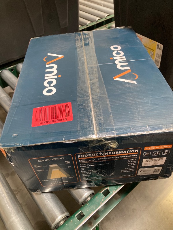 Photo 1 of Amico 24 Pack 6 Inch 5CCT Ultra-Thin LED Recessed Ceiling Light with Junction Box, 1050LM Brightness, Dimmable Canless Wafer Downlight, 12W, ETL&FCC