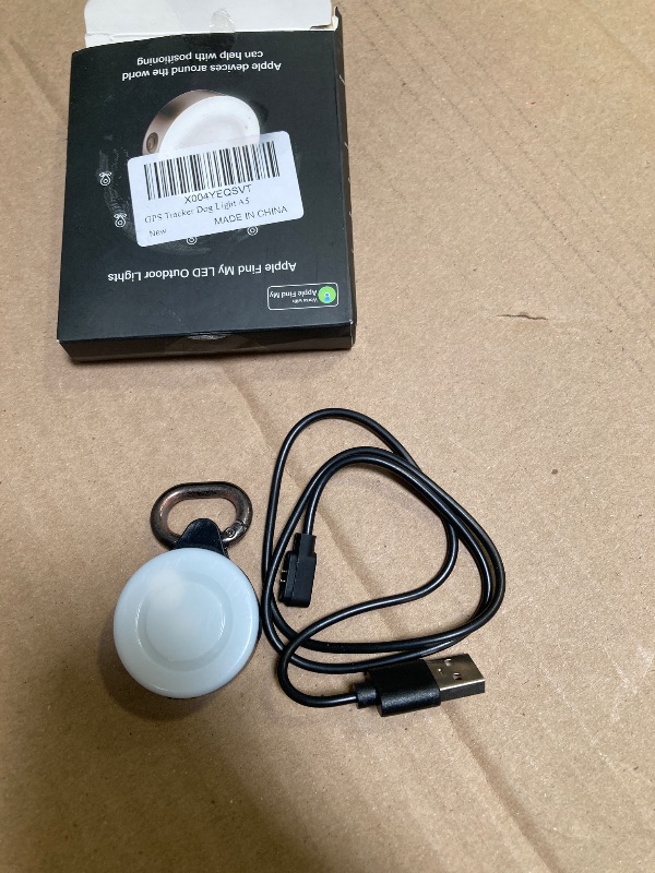 Photo 1 of 2-in-1 GPS Tracker & Dog Light - Smart Tracking Pet LED Light for iOS Only - Rechargeable IP68 Waterproof Dog Collar Light with 6 Modes for Night Walking - Works with Apple Find My, No Subscription
