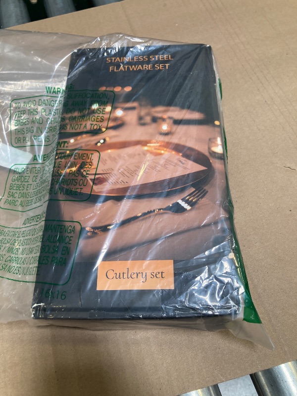 Photo 1 of 40-Piece Gold Silverware Set, Heavy Duty Stainless Steel Flatware Cutlery Set Service for 8, Food-Grade Utensil Sets for Home Restaurant, Dishwasher Safe