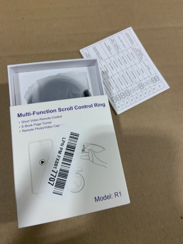 Photo 1 of [New Upgrade, Easy to Use] TikTok Scrolling Ring Remote Control, Camera Shutter Remote, Wireless Bluetooth Scrolling Ring for iPhone, iPad, iOS, Android - Black