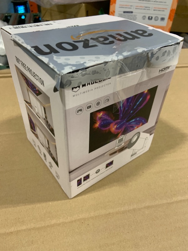 Photo 1 of ?Electric Focus?Magcubic Mini Projector 4K Support, Smart Projector with WiFi 6 and Bluetooth 5.4, 5W Soundbase Speaker, 180° Rotation, Portable Proyector for Home Theater