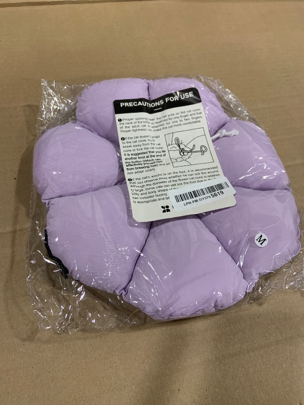 Photo 1 of Cat Cone Collar,Cute Waterproof Cat Recovery Collar,Anti-Bite Lick Wound Healing Safety Elizabethan e Collar for Cats,Purple Flower All-Season Style…