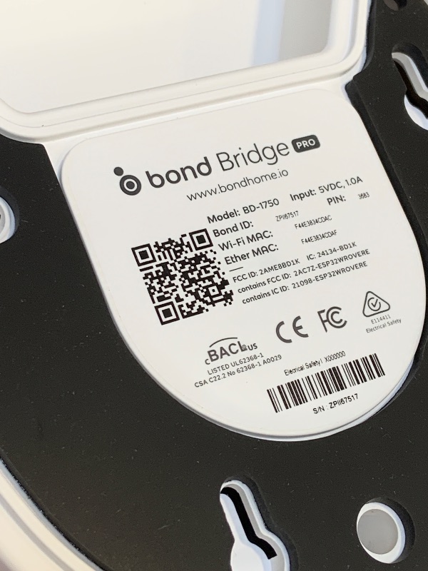 Photo 1 of BOND BRIDGE PRO | Add Wi-Fi to Motorized Shades | Ceiling Fans and Fireplaces| Ethernet port & PoE | Compatible with Alexa, Google Home and App