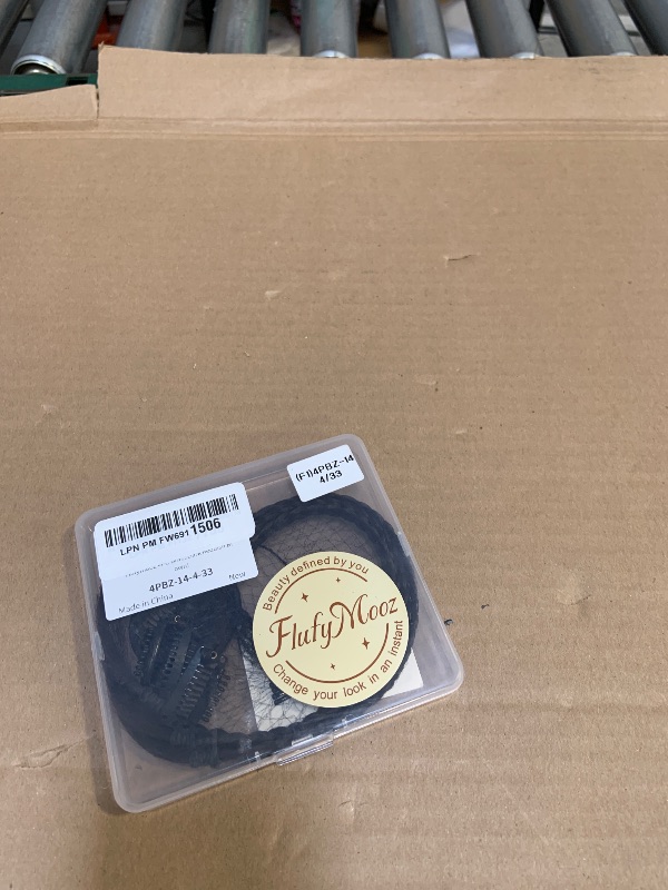 Photo 1 of Flufymooz 4PC Braid in Hair Extension 14 Inch Clip in Braid Extensions for Women Synthetic Hairpieces for Daily Use Party Styling (Dark Reddish Brown)