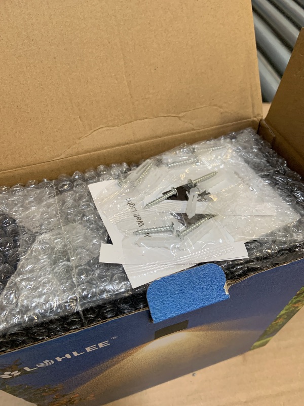 Photo 1 of LUHLEE Solar Wall Lights Outdoor,Square Modern Solar Wall Sconce IP65 Waterproof Down Lighting Outdoor Lights for House,Porch,Garden,Yard, Patio,Fence Decor