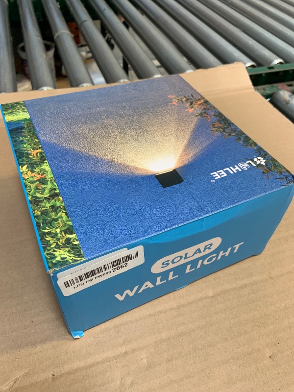 Photo 1 of LUHLEE Solar Wall Lights Outdoor,Square Modern Solar Wall Sconce IP65 Waterproof Down Lighting Outdoor Lights for House,Porch,Garden,Yard, Patio,Fence Decor