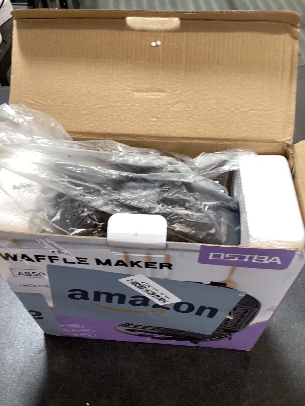 Photo 1 of OSTBA Waffle Maker, 2 Slice Non-Stick Waffle Iron, Belgian Waffle Machine with Indicator Lights, PFOA Free, Perfect for Breakfast and Snacks, 750W