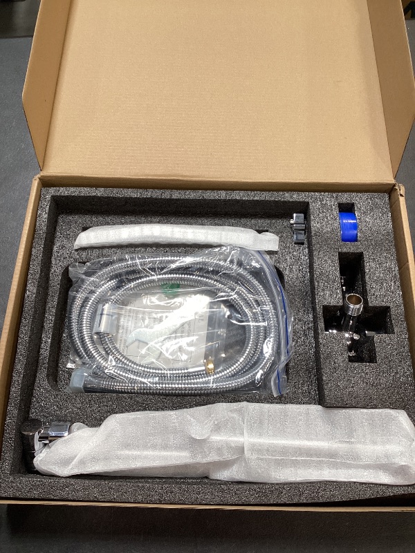 Photo 1 of G-Promise All Metal 12 Inches Rainfall Shower Head with Handheld Spray Combo, 3 Settings Diverter, Adjustable Extension Arm with Lock Joints, 71 Inches Stainless Steel Hose (Chrome)