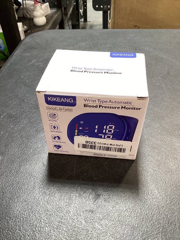 Photo 1 of Rechargeable Wrist Blood Pressure Monitor for Home Use, Automatic BP Machine with LED Display, Dual Users ×120 Memory, One-Button Operation & Adjustable Cuff, Portable Carrying Case Included