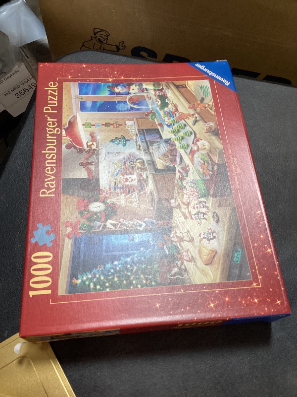 Photo 1 of Ravensburger - Merry Mischief - 1000 Piece Jigsaw Puzzle - Caper with Gingerbread Men as They Wreak Havoc in The Kitchen - Stunning Detail - Premium Quality - Ages 12+