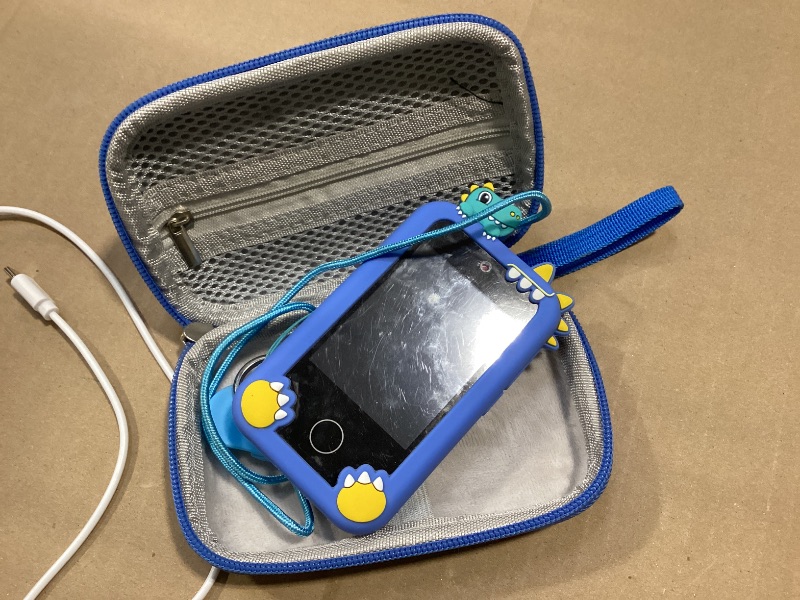 Photo 1 of Kids Smart Phone - Toddler Touchscreen Toy with HD Dual Camera | Dinosaur Travel Play Phone for Boys & Girls Ages 3-10, Birthday (Blue)