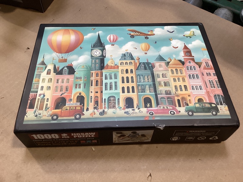 View 2 of 1000 Pieces Jigsaw Puzzle for Adults – Jigsaw Puzzle 1000piece Adult Puzzles, Whimsical Cityscape Modern City Puzzle, Precision Cut Puzzles Stress Relief & Brain Exercise
